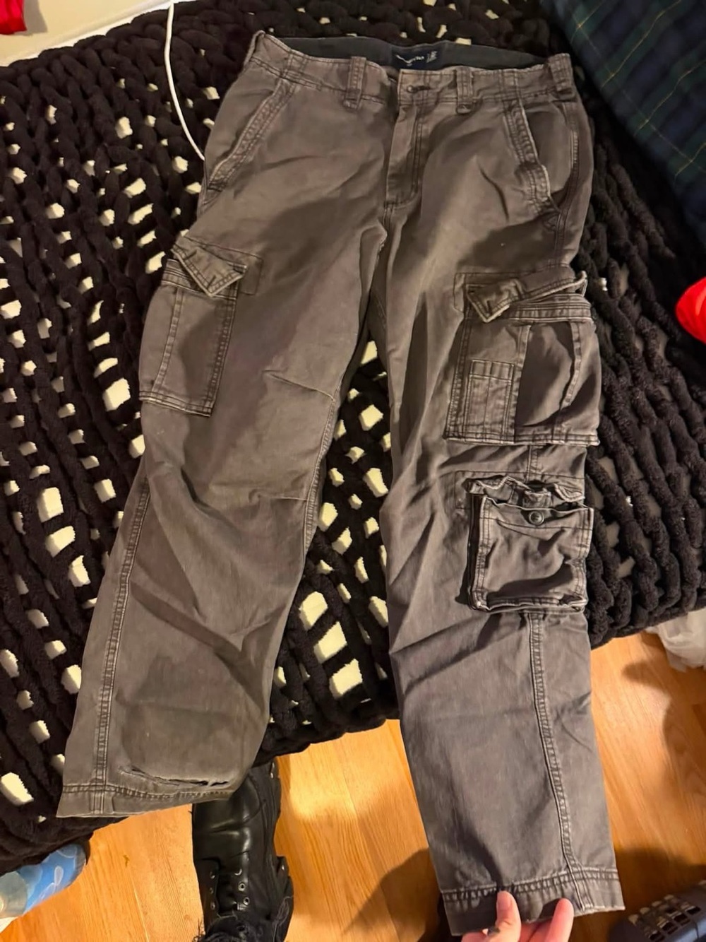 Abercrombie & Fitch Men's Black Cargo Pants